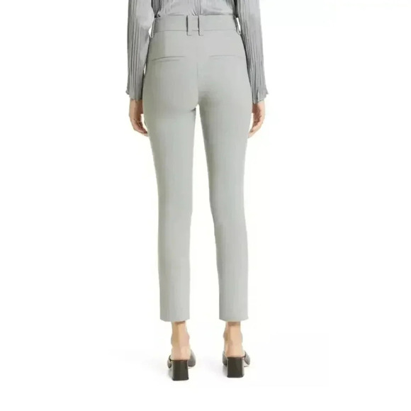 VINCE High Waist Cigarette Pants sz 12 Light Slate Slim Fit Neutral Minimalist - Picture 3 of 11